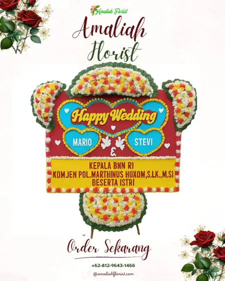 Papan Bunga Pernikahan Waborobo